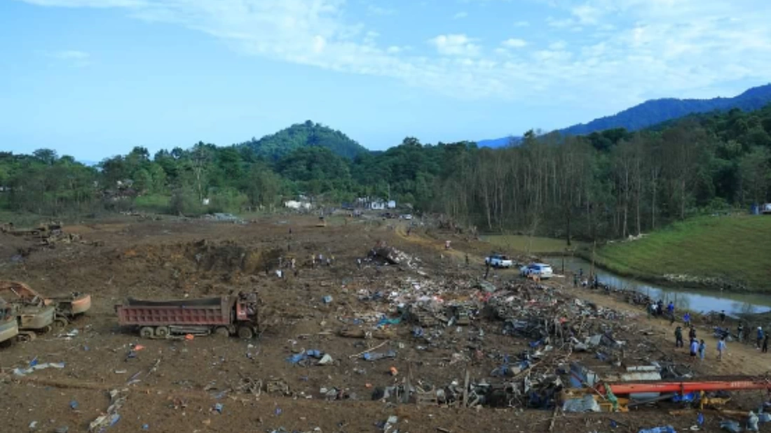 The destroyed camp of Munglai Hkyet