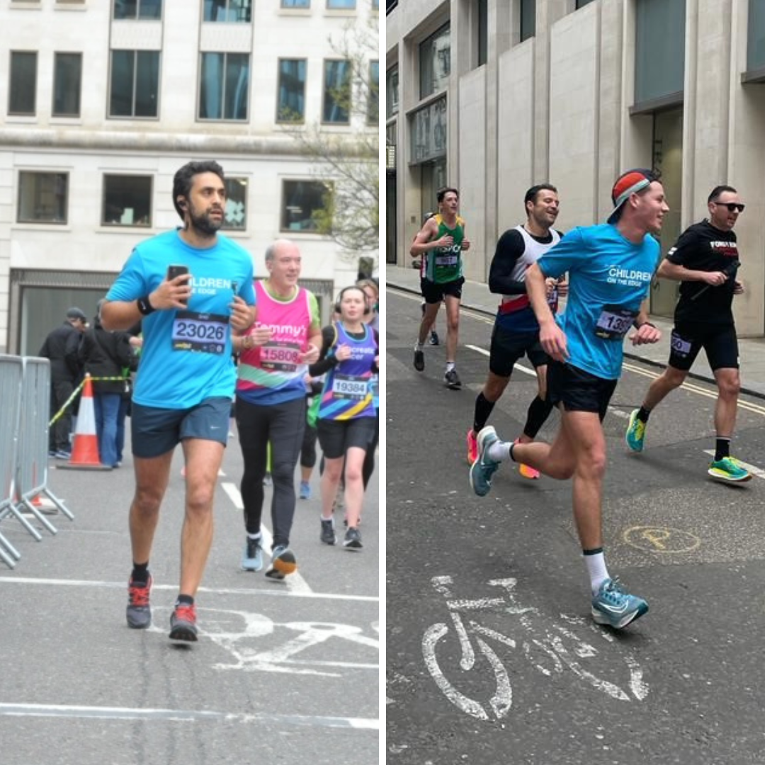 Shoheb and Harry during the London Landmarks Half