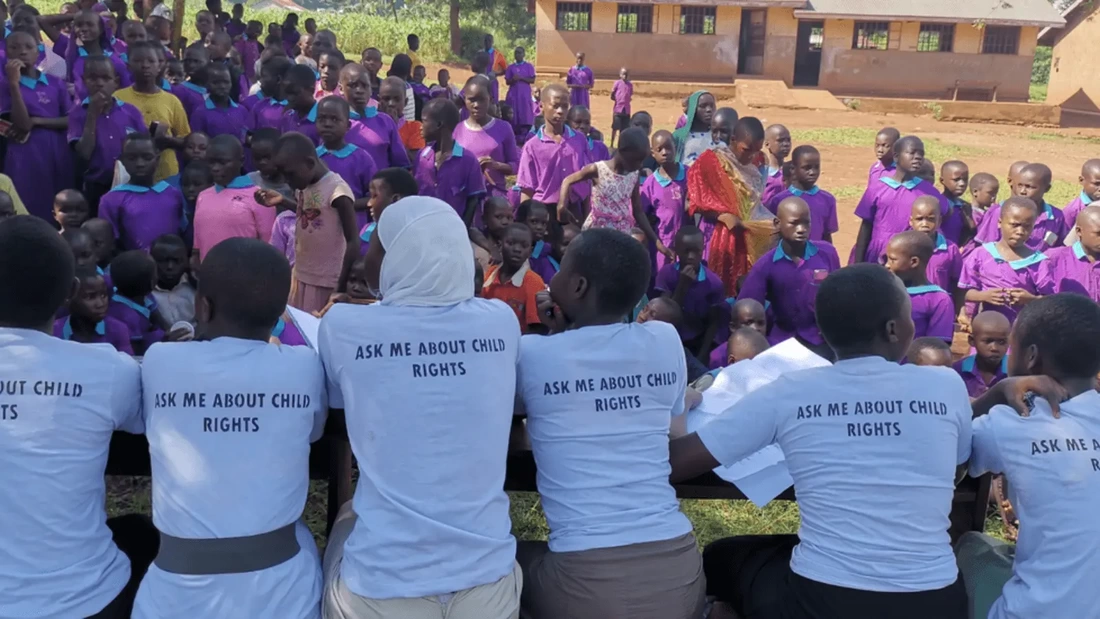 Six Child rights Club members in Uganda 