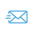 White circle with icon of an envelope. You can click this image to be taken to a sign up form to receive our email news.  