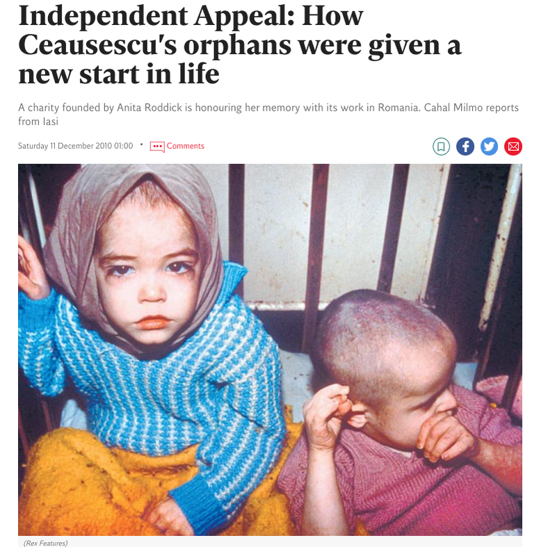Screenshot of a news article from the Independent newspaper in 2010