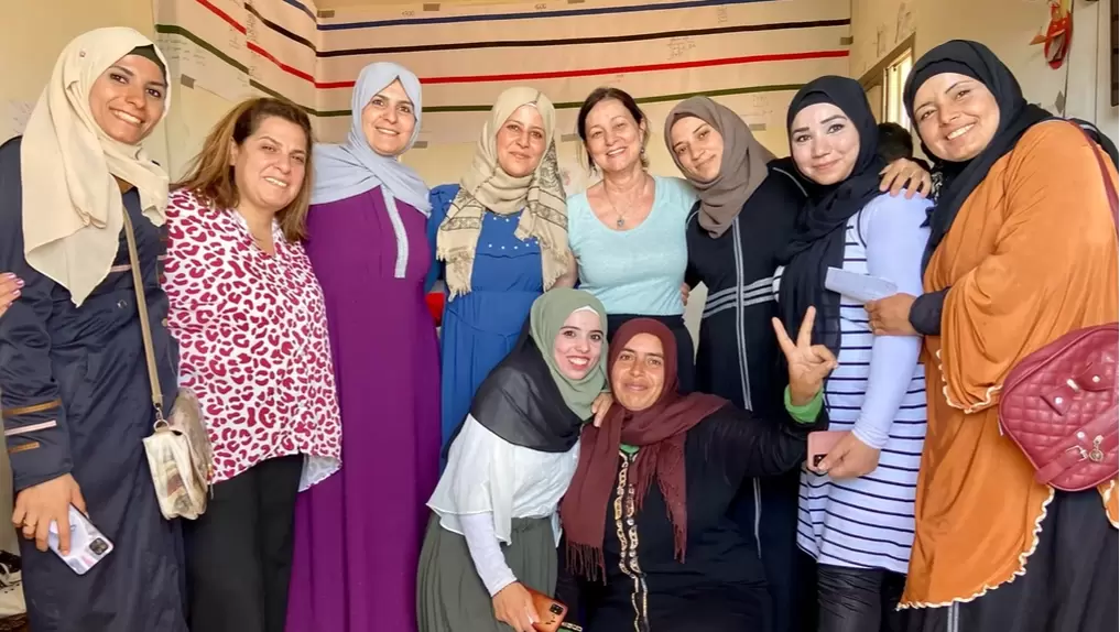 Group photo of teachers and staff from the school we support in Lebanon