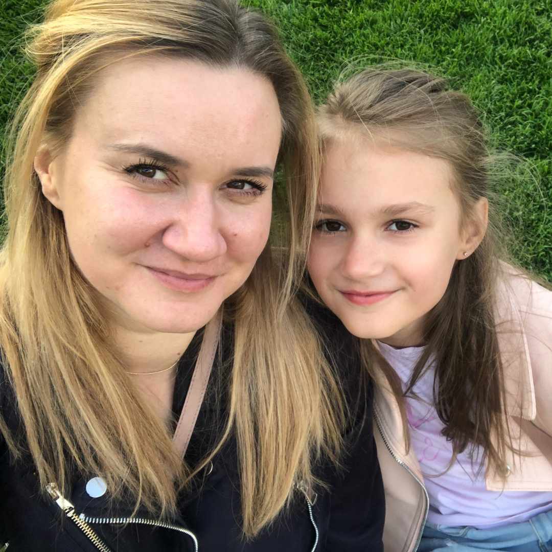 Iryna and her daughter