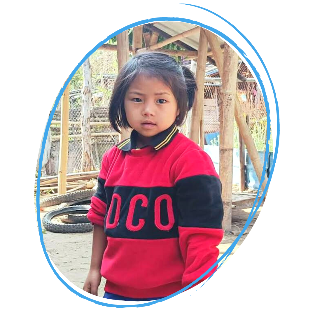 Kawn Ja Htoi Tsin a 5 year old girl from Myanmar