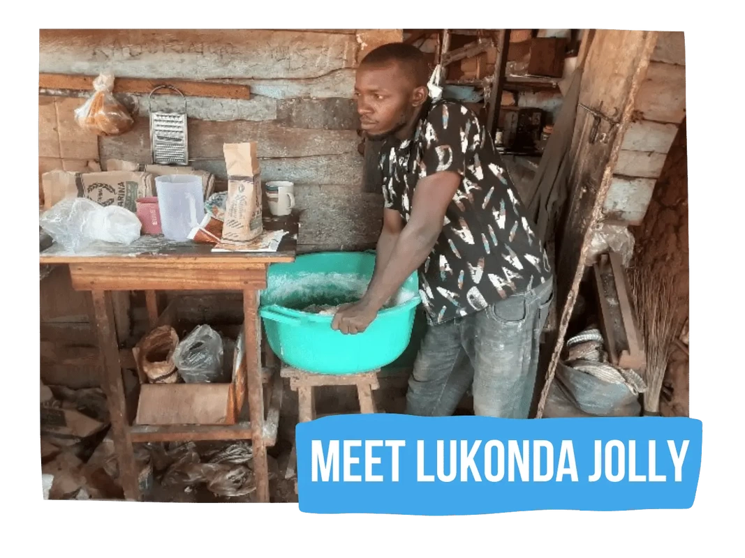 Lukonda Jolly in his food stall