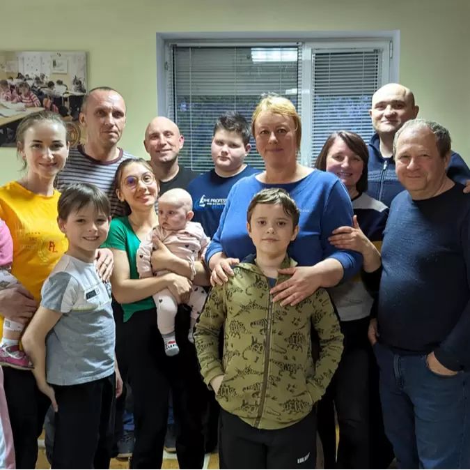 Ukrainian refugee families at the Speranta centre in Moldova