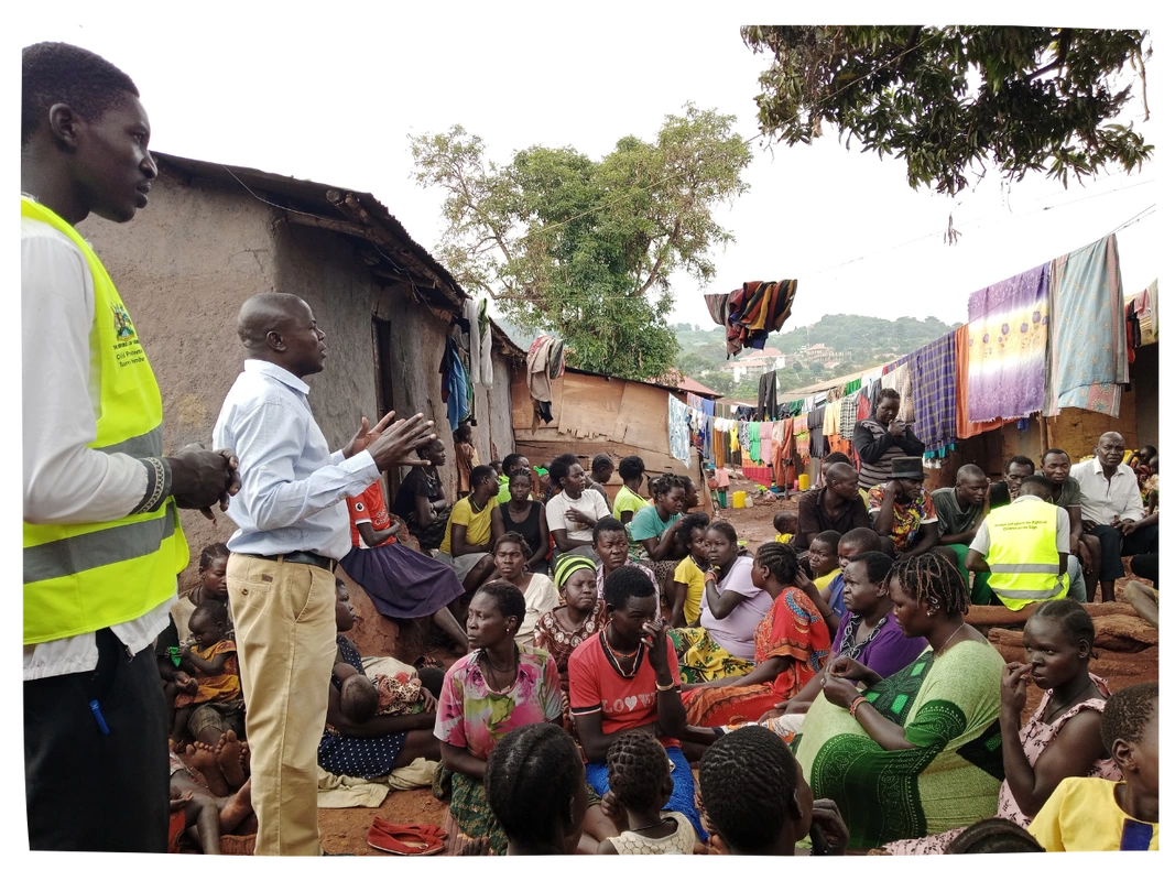 Community workshop taking place in Masese 3 community